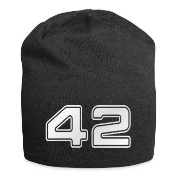 NERDY forever - 42 - Jersey Beanie - charcoal grey - Front