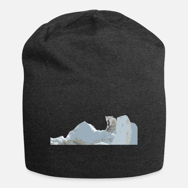 Eisbär auf Eisberg - Jersey-Beanie - Anthrazit