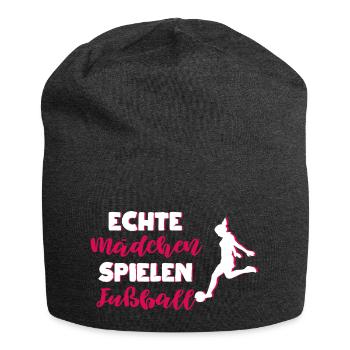 Echte mädchen spielen fußball Sport Trainer - Jersey-Beanie - Anthrazit - Vorne