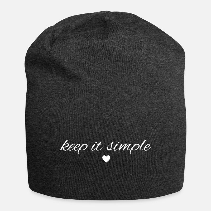 Keep it simple - Jersey Beanie - charcoal grey