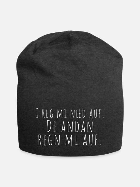 Bayer - i reg mi need auf - Jersey-Beanie - Anthrazit