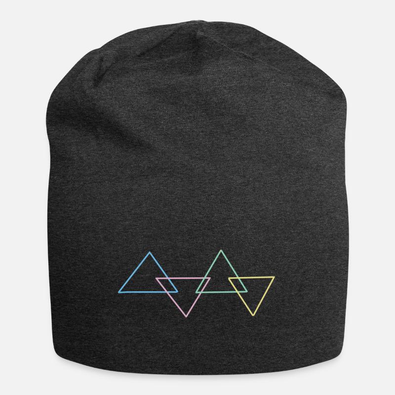triangles - Jersey Beanie - charcoal grey