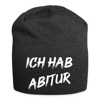 Ich hab Abitur - Jersey-Beanie - Anthrazit - Vorne