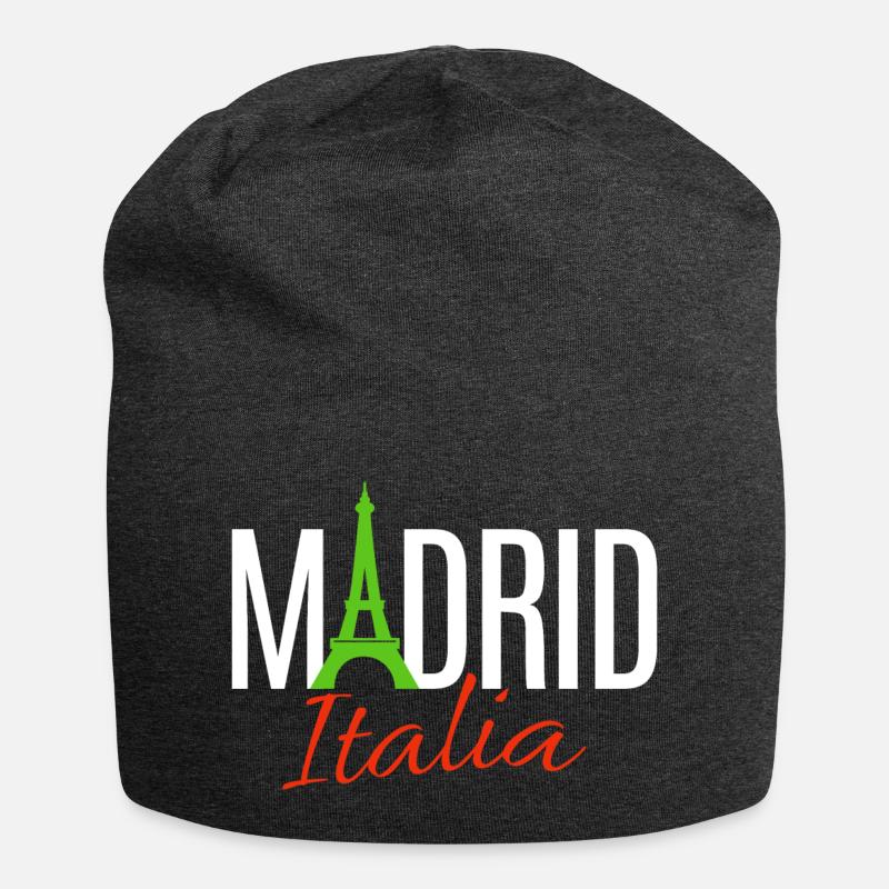 Egal ob Madrid oder Paris, Hauptsache Italien - Jersey-Beanie - Anthrazit
