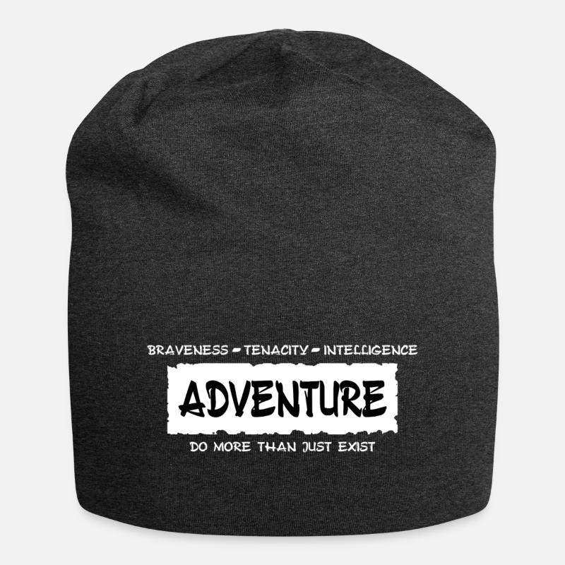 Abenteuer (Typografisches Design) #2 - Jersey-Beanie - Anthrazit