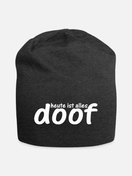 Heute ist alles doof - Jersey-Beanie - Anthrazit