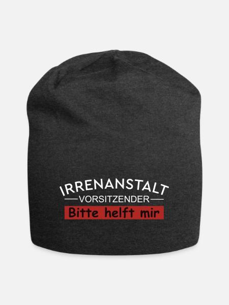 Irrenanstalt Vorrsitzender - Jersey-Beanie - Anthrazit