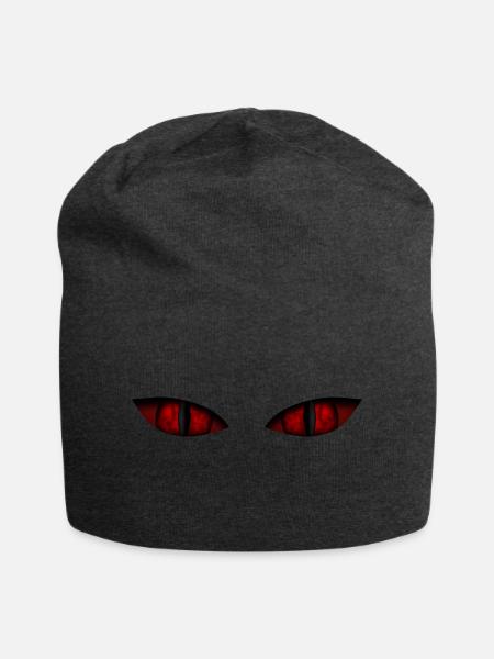 Böse Augen - Jersey-Beanie - Anthrazit