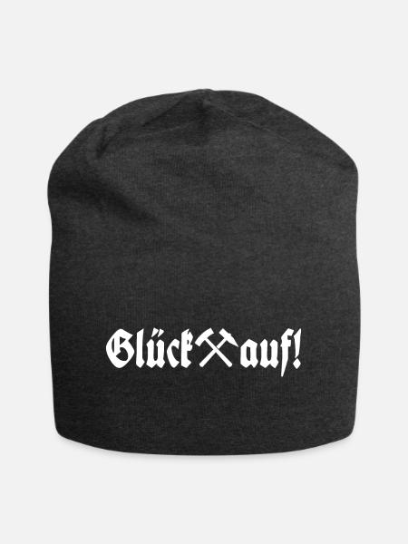 Bergbau - Glück auf - Schacht - Kohlegrube - Jersey-Beanie - Anthrazit