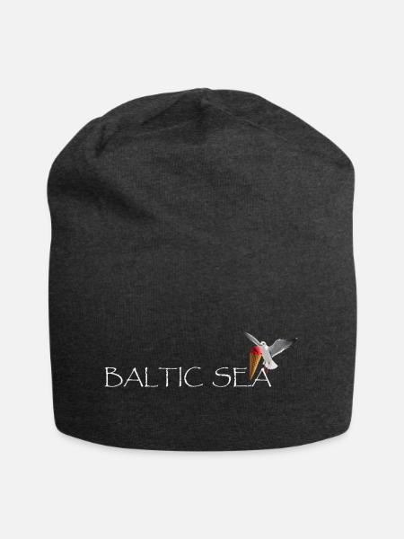 Ostsee Möwe die Eis klaut - Jersey-Beanie - Anthrazit