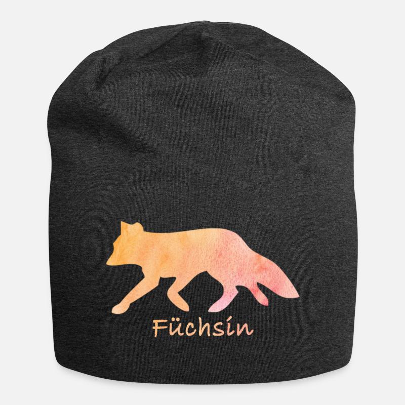 Fuechsin Fox - Jersey Beanie - charcoal grey