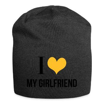 I Love My Girlfriend - Jersey-Beanie - Anthrazit - Vorne