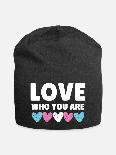 Transgender. Liebe, wer du bist - Jersey-Beanie - Anthrazit