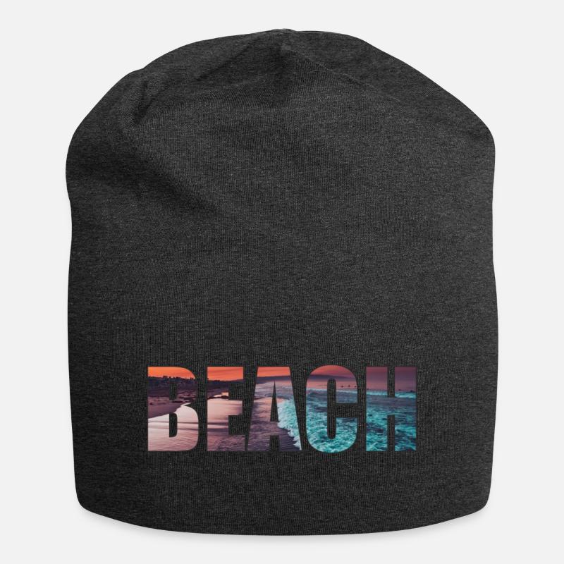 Beach - beach - Jersey Beanie - charcoal grey