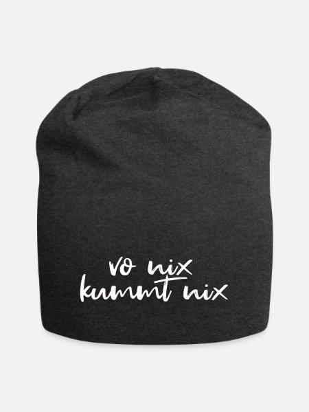 vo nix kummt nix - Jersey-Beanie - Anthrazit