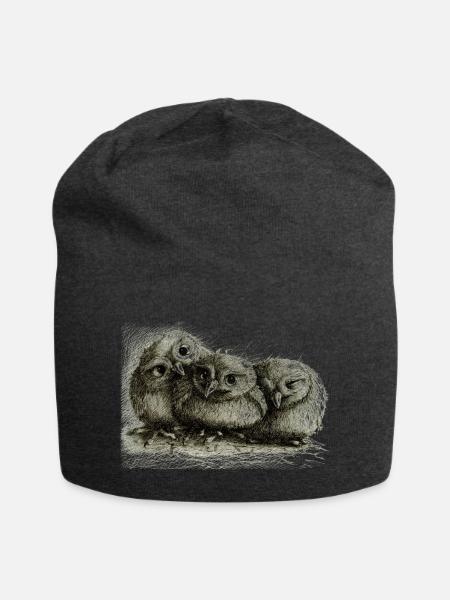 drei junge eulen - Jersey-Beanie - Anthrazit