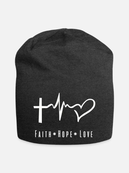faith hope love - Jersey-Beanie - Anthrazit