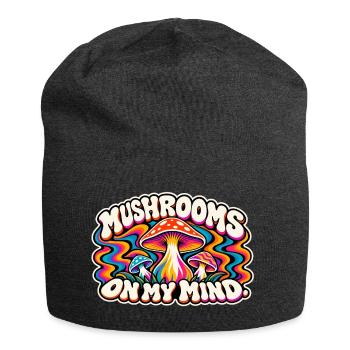 Psychedelische Pilze On My Mind - Jersey-Beanie - Anthrazit - Vorne