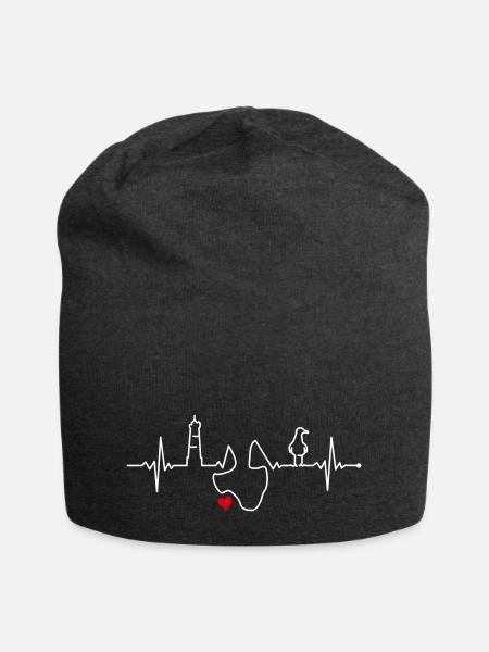 I love Jadebusen - Jersey-Beanie - Anthrazit