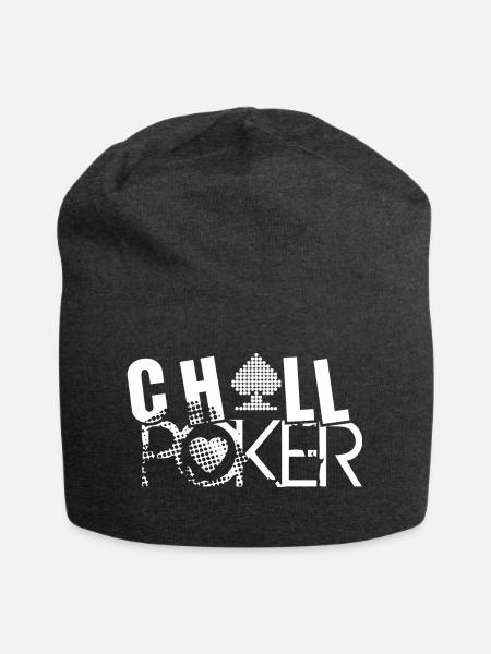 Poker - Jersey-Beanie - Anthrazit