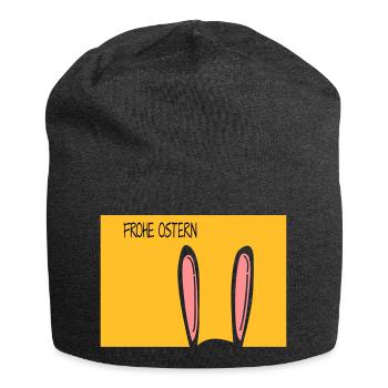 Frohe Ostern - Jersey-Beanie - Anthrazit - Vorne