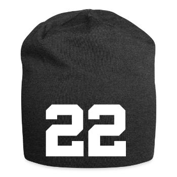 Anzahl 22 - Jersey-Beanie - Anthrazit - Vorne