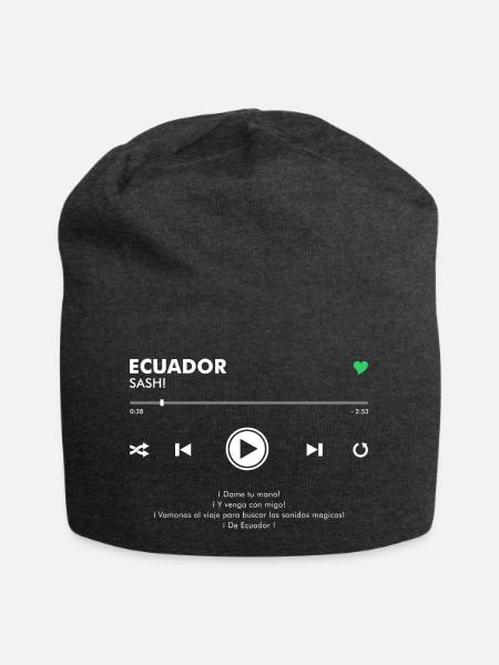 ECUADOR - Play Button & Lyrics - Jersey-Beanie - Anthrazit