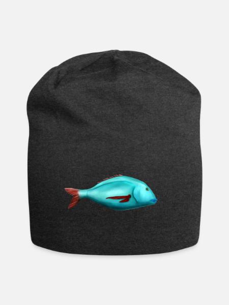 Der Fisch - Jersey-Beanie - Anthrazit