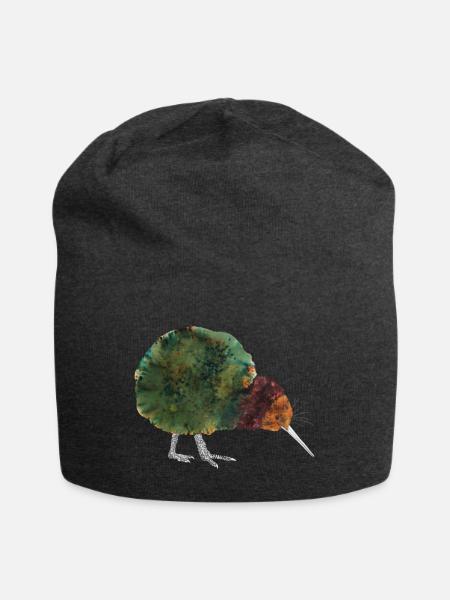 Kiwi Vogel Neuseeland Apterygidae Vogelfan Maori - Jersey-Beanie - Anthrazit