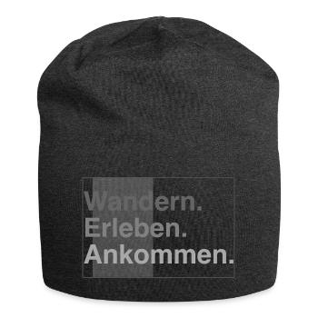 Wandern erleben - Jersey-Beanie - Anthrazit - Vorne