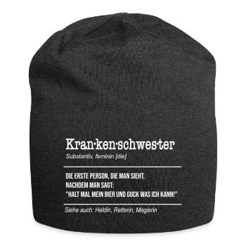Krankenschwester Definition Noun Begriff - Jersey-Beanie - Anthrazit - Vorne