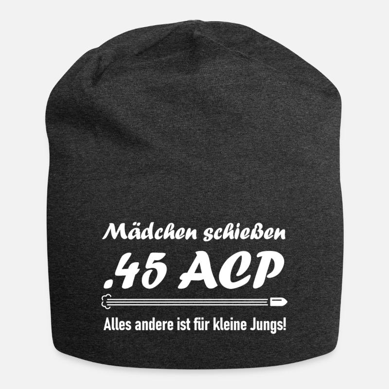 Mädchen schießen .45 ACP - Jersey-Beanie - Anthrazit