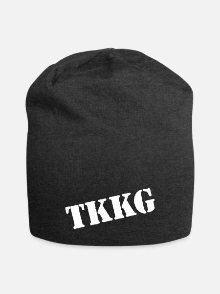 TKKG Classic Logo Schräg In Weiß - Jersey-Beanie - Anthrazit