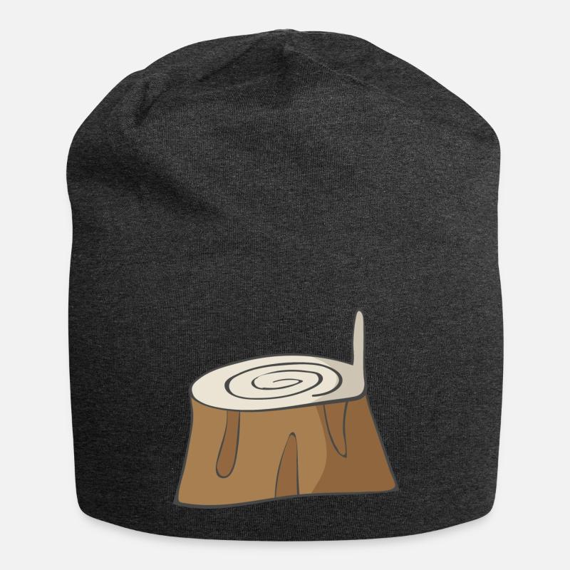 Baumstamm - Jersey-Beanie - Anthrazit