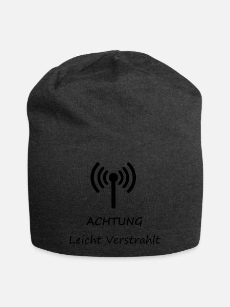 Achtung Leicht Verstrahlt - Jersey-Beanie - Anthrazit