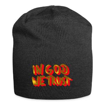 in god we trust - Jersey Beanie - charcoal grey - Front