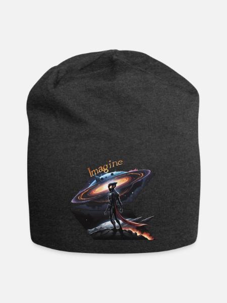 Interdimensionaler Außerirdischer - Jersey-Beanie - Anthrazit