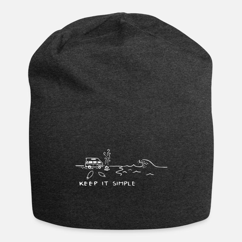 "keep It Simple" Meer Geschenk Idee - Jersey-Beanie - Anthrazit