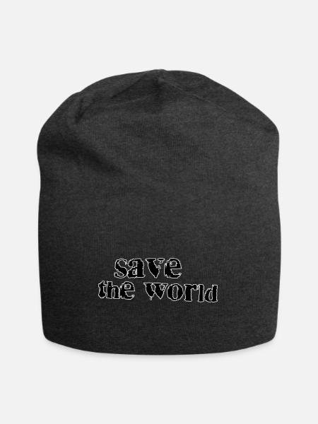 Save the world - Jersey-Beanie - Anthrazit