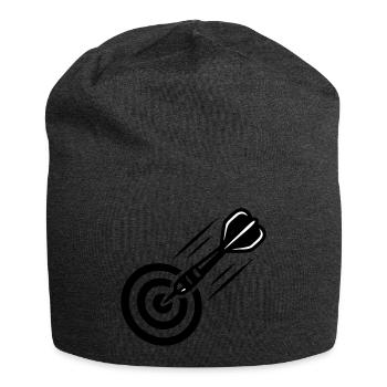 Fliegender Dartpfeil Icon - Jersey-Beanie - Anthrazit - Vorne