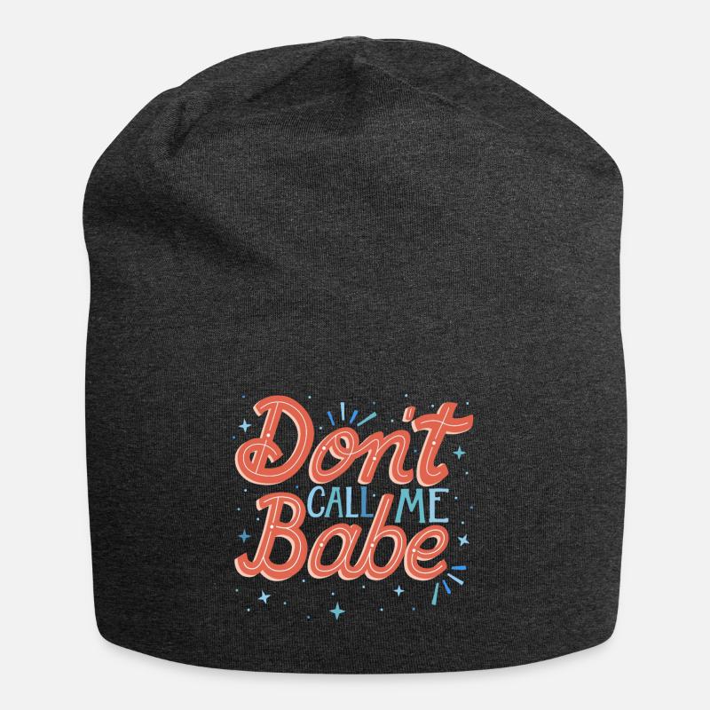 Ne m'appelle pas bébé - Bonnet en jersey - charbon