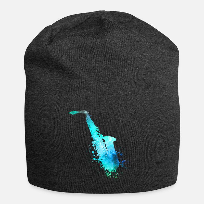 saxophone - Bonnet en jersey - charbon