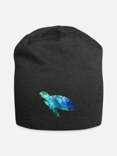Meeresschildkröte - Jersey-Beanie - Anthrazit