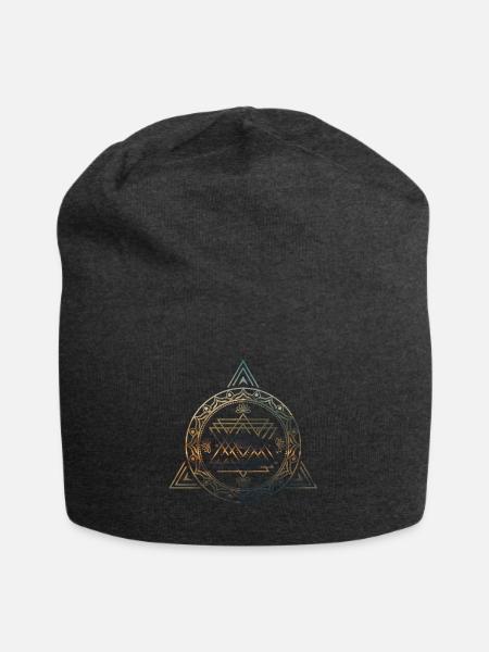 heilige illuminierte Geometrie - Jersey-Beanie - Anthrazit