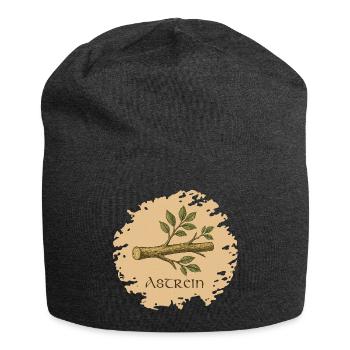Astrein (saying with illustration) - Jersey Beanie - charcoal grey - Front