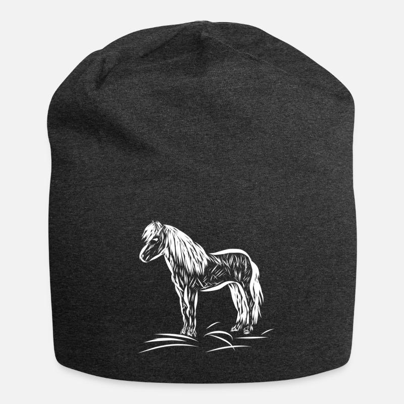 Pferd - Jersey-Beanie - Anthrazit