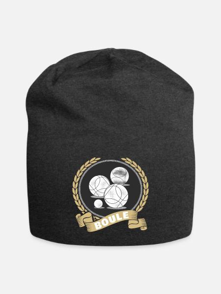 Boule Kugel Spiel Petanque Boules Sport Turnier - Jersey-Beanie - Anthrazit