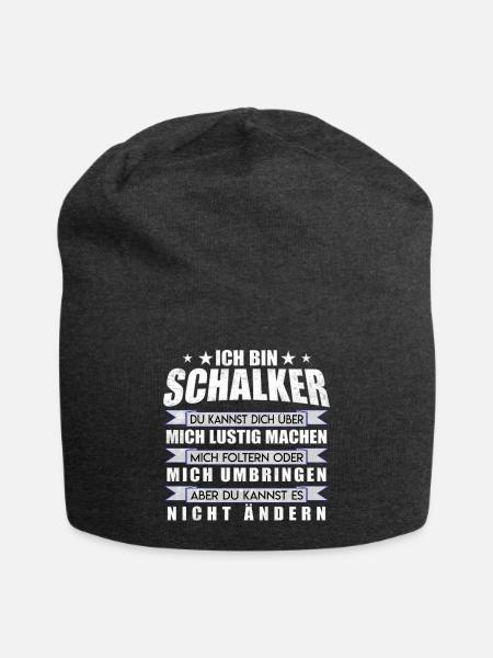 Ich bin Schalker | Fan Design Geschenkidee - Jersey-Beanie - Anthrazit