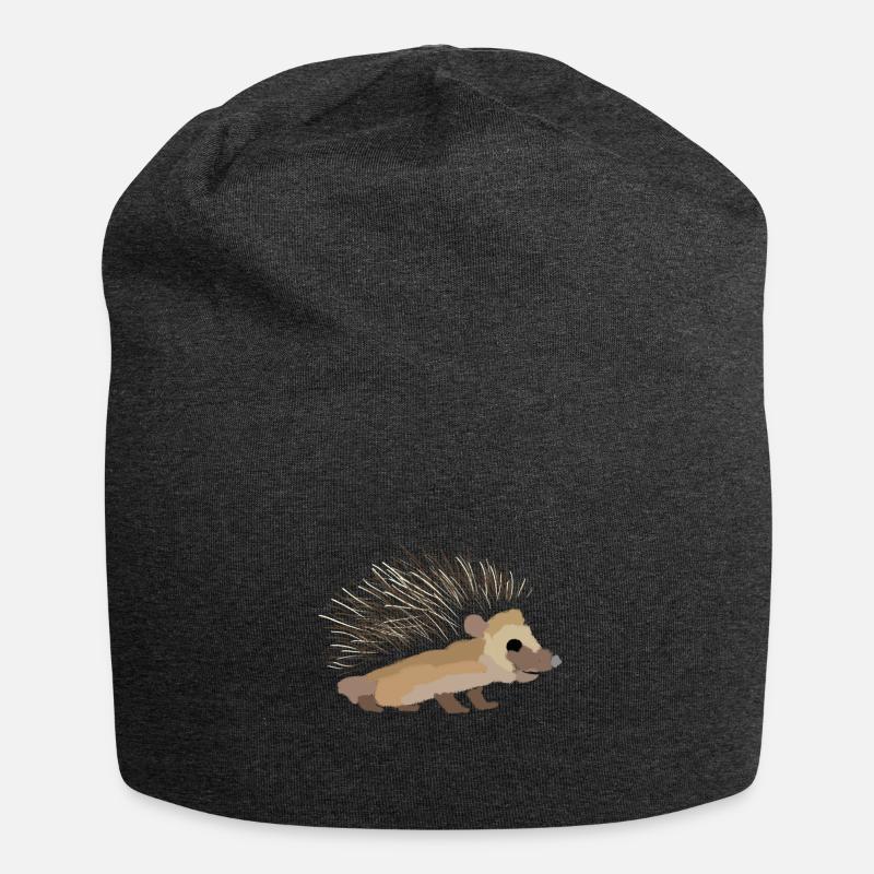 Igel gemalt - Jersey-Beanie - Anthrazit