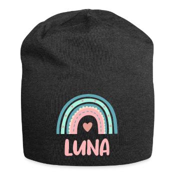 Luna Name Regenbogen Baby - Jersey-Beanie - Anthrazit - Vorne
